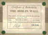 Berlin Wall for Sale - Certificate of Authenticity