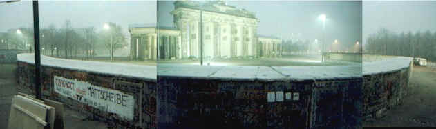 The Brandenburg gate and the Berlin Wall