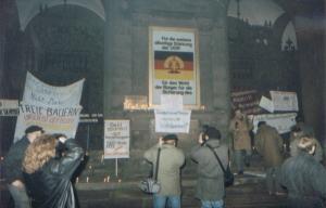 Freedom march in Leipzig, East Germany